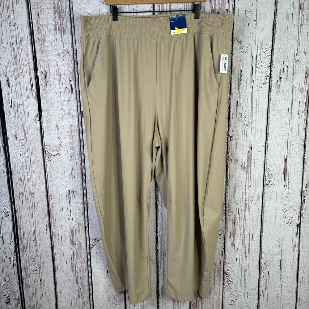 NWT Old Navy Women’s XXL TALL Tan‎ Savanna High Waist SleekTech Barrel Leg Pants